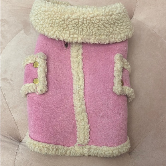 Pink and Cream Pet Sherpa Vest - Picture 1 of 5